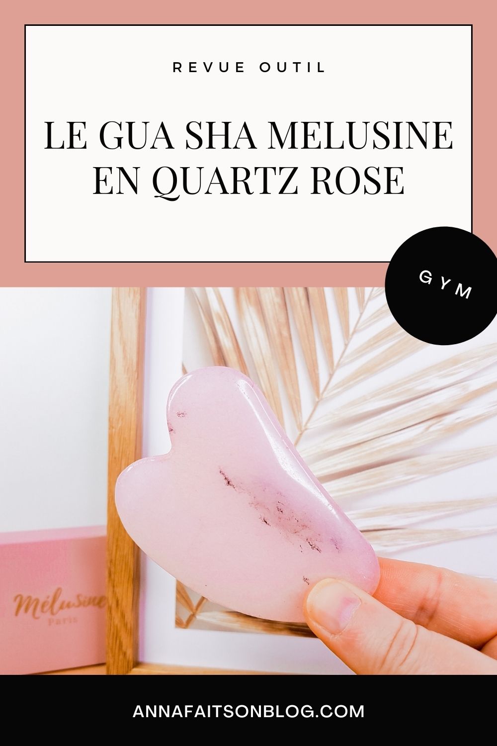 Gua Sha Mélusine en quartz rose